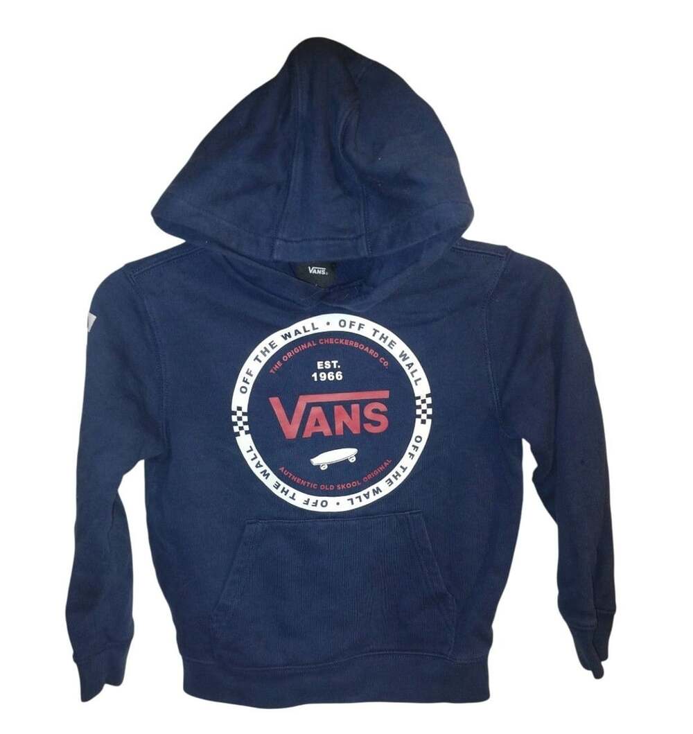 Vans Off The Wall Graphic Pullover Hoodie Navy Blue